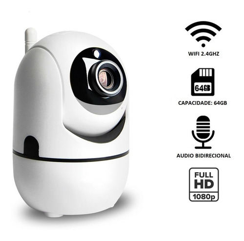 Imagem 1 de 7 de Mini Camera Ip Wifi Hd Onvif Sensor Movimento Automatico
