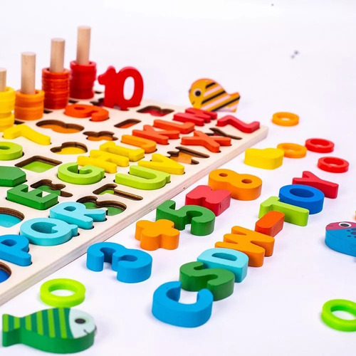 Educacional Tabuleiro Letras Números Figuras
