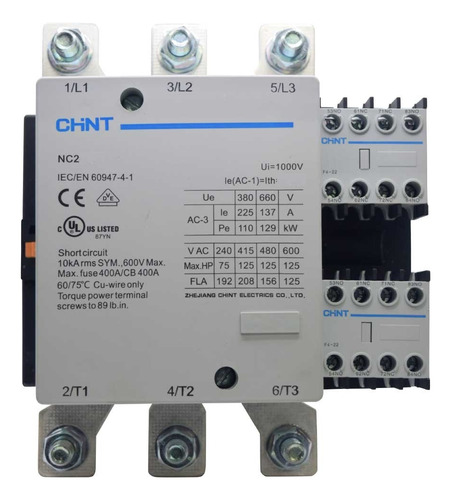 Contactor Chint 400 Amper Bobina 110 Vca Mod. Nc2-400