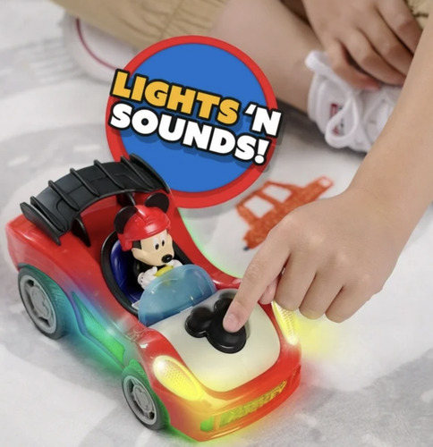 Juguete Carro Mickey Disney Con Movimiento Con Luz Y Sonido
