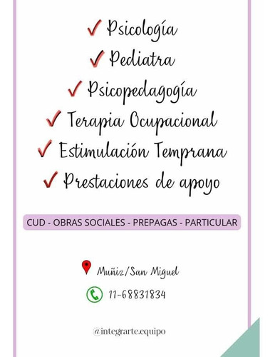 Imagen 2 de 2 de Psicopedagogía Equipo Interdisciplinario