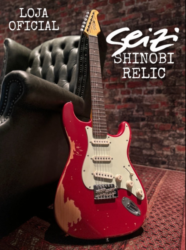 Guitarra Seizi Shinobi Relic  Fiesta Red Com Case