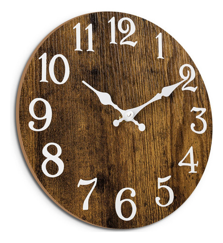 Kecyet - Reloj De Pared De Cocina De 10 Pulgadas De Madera S