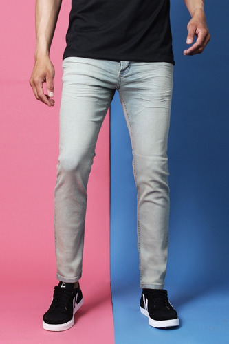 Imagen 2 de 4 de Jean Celeste Matizado C/arrugas Chupin Hombre No End 37356