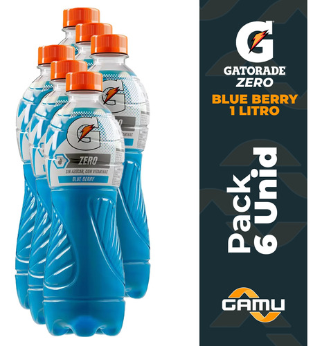 Gatorade Zero 1 Litro - Pack 6 Botellas - Distintos Sabores