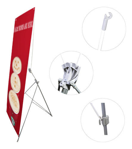 Tripie Publicidad Porta X Banner Ajustable 160x60 A 180x80 A