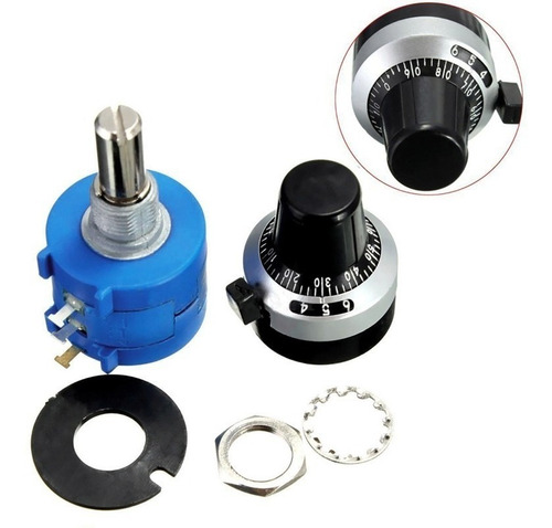 Potenciometro Multivoltas 10k 3590s-2-502l 10k 1718m + Knob