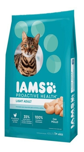 Iams Proactive Health Light Gato 3 Kg Sabor Pollo Bolsa