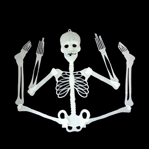 Esqueleto Articulado Colgante Plástico 90cm Halloween