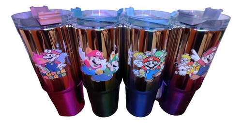 Vaso Acero Inoxidable Mario Bros 800 Ml Edicion Especial