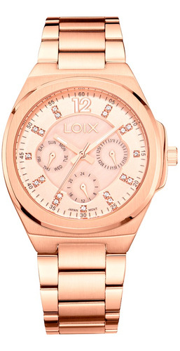 Reloj Mujer Loix® L1246-2 Oro Rosa Con Tablero Oro Rosa