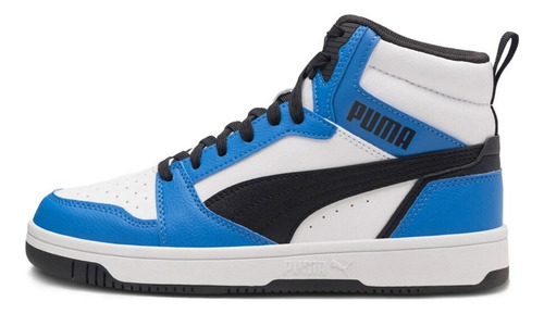 Tenis Puma Rebound V6 Blanco-azul Comodo Deportivo 393831-06
