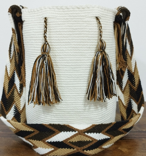 Mochilas Wayuu Blanco Hueso Originales Hechas A Mano