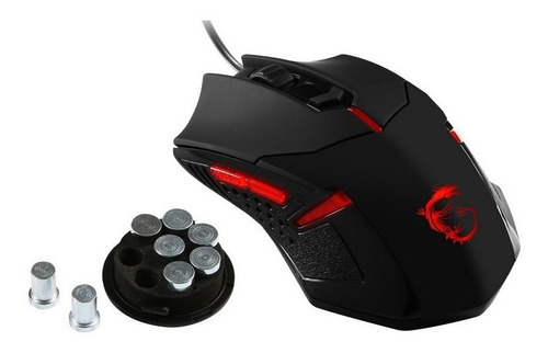 Mouse Gamer Msi Interceptor Ds B1 1600dpi Sistema De Pesas 