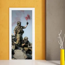Comprar Vinilo Para Puerta Armas Milicia Combate Guerra Deco M9