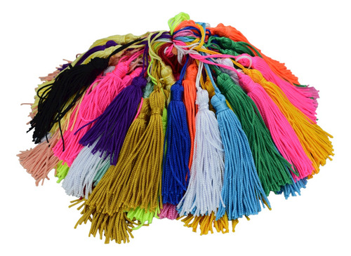 Pingente De Seda Tassel Pinjentes 100 Unidades - Mix Cores