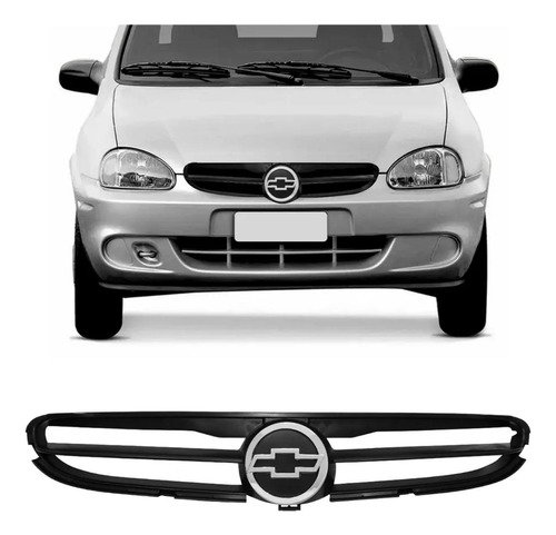 Grade Superior Corsa Classic 2000 A 2008 Preta Com Emblema