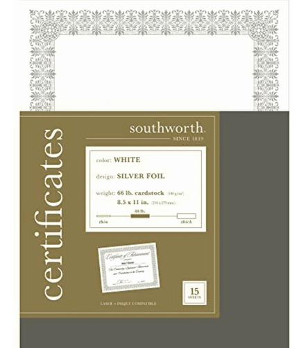 Southwork Premium Peso Foil-enhanced Certificados, 21.6 x