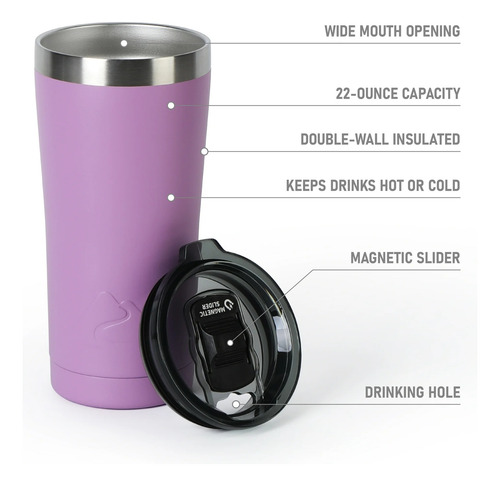 Thermo Vaso Ozark Trail 22 Oz - 650 Ml - Nuevo Lila Lila