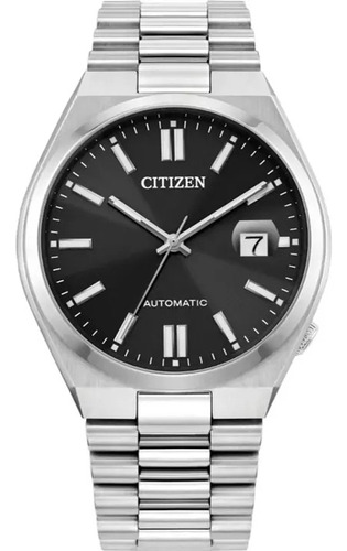 Reloj Citizen Sport Luxury Aut Nj0150-56e Original Hombre Color de la correa Plateado Color del bisel Plateado Color del fondo Negro