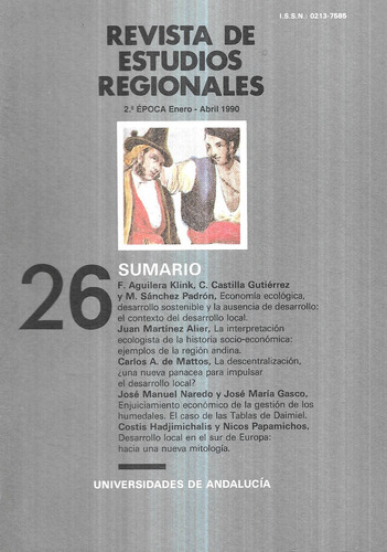 Revista De Estudios Regionales Abril 1990 / U. Andalucía