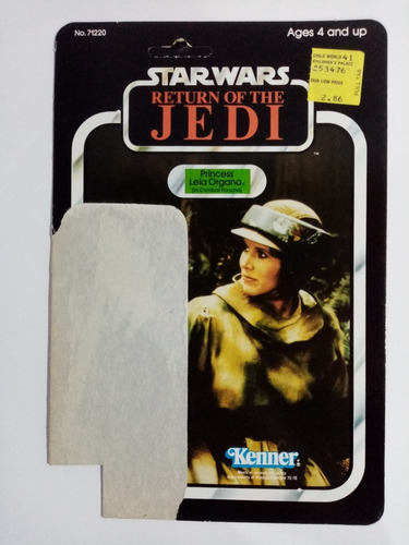 Star Wars Vintage Cartón Princess Leia Organa 1983 Kenner