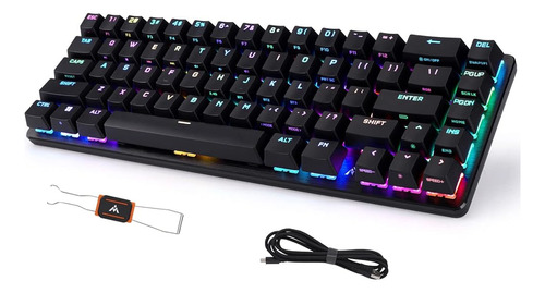 ~? Tieti Teclado Mecánico Con Cable, Rgb Retroiluminado Ultr