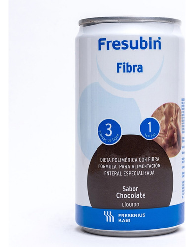 Suplemento En Lata Fresenius Kabi  Nutrición Enteral Fresubin Fibra Dieta Polimérica Con Fibra, Fórmula Para Alimentación Enteral Especializada. Sabor Chocolate De 236ml Pack X 15 U