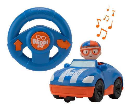 Imagen 3 de 7 de Blippi Vehiculo Control Remoto Racecar Con Sonido + Figura