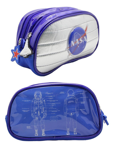 Cartuchera Canopla Nasa Logo 3d 2 Cierres Cresko