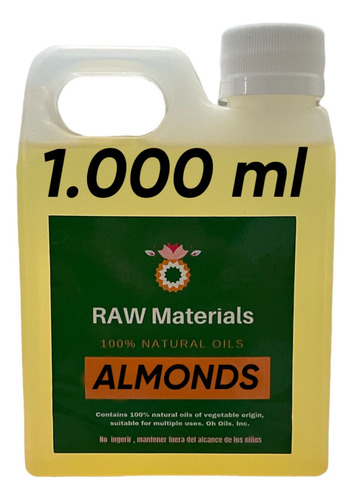 Aceite Puro De Almendras Dulces De 1.000 Ml 