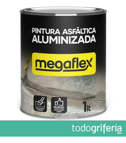 Pintura Asfaltica Aluminizada X 1 Lt Megaflex