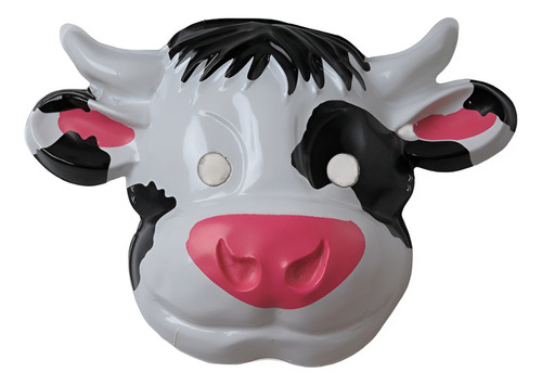 Caretas De Plástico X 6 U. Blanco Vaca