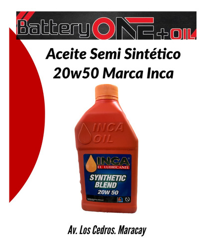 Aceite Inca  20w-50 Semi Sintetico 