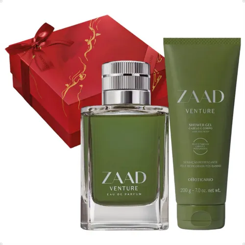 Presente Zaad Venture: Eau De Parfum E Shower Gel Cabelo E Corpo O Boticário