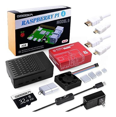 Kit Raspberry Pi 4 4gb - Edición 64gb, Carcasa Con