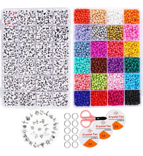 Pony Beads Kit De Abalorios Para Pulseras Diy