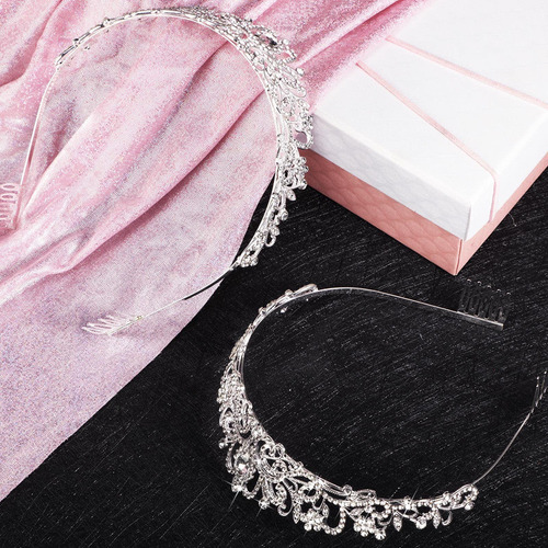 Diadema De Niñas Wavyknot 4 Coronas De Tiara De Cristal Para