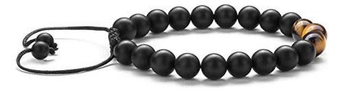 Hamoery Hombres Mujeres 0.315 In Mate Ojo De Tigre Pulsera D