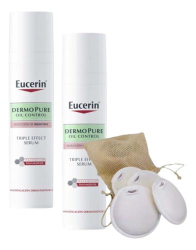 Combo X2 Eucerin Serum Triple Efecto Dermopure 40 Ml