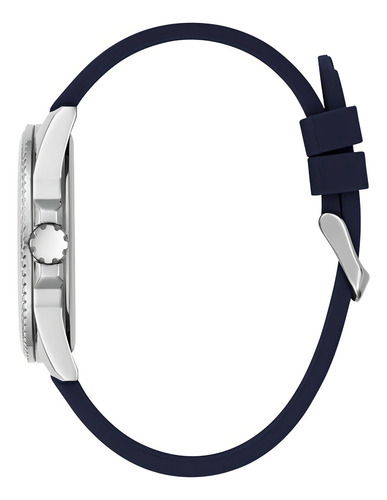 Reloj Para Hombre Guess Champ GW0639G1 Color Azul oscuro Bisel Plateado