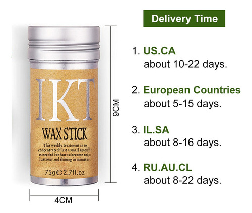 Crema Moldeadora Para Cabello Ikt Wax Stick Hairstyle Hair,