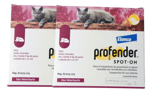 Desparacitante Interno Para Gatos De 5 A 8kg 2 Piezas