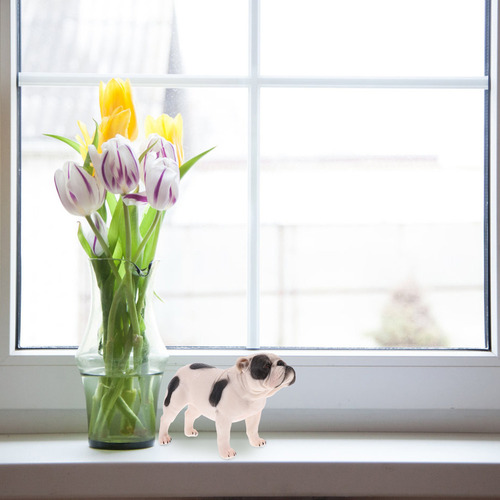 Ornamentos De Animais Reais Simulados Em Pvc De Bulldogs Ani