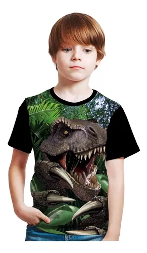 Camiseta Infantil Jogo Dinossauro Google 100% Algodão