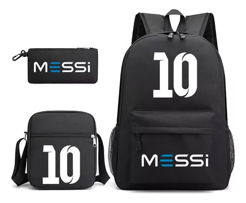 Lionel Messi 10 Mochila Set De 3 Unisex, Bolsa Para Lápices