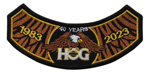 Parche Bordado 40 Years Años Hog 40 Aguila 1983 2023 Harley 