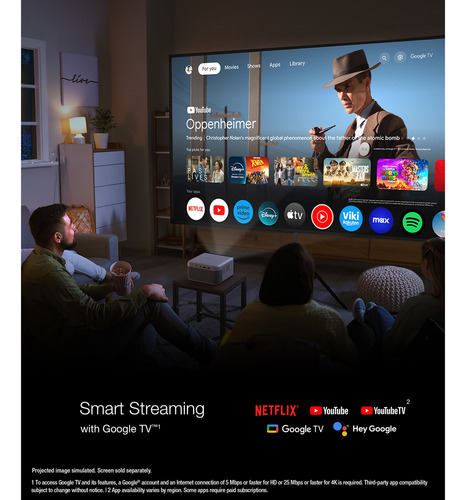 Proyector Láser Epson Ef21 Full Hd Con Google Tv, Blanco