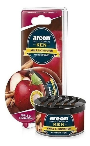 Aromatizante Carro Areon Ken Apple Cinnamon Maçã Canela Top