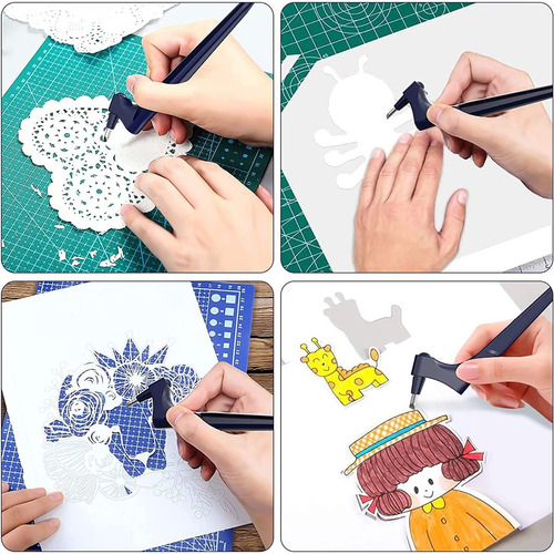 Estilete Precisão Cortador 360º Patchwork Scrapbook 3 Lâmina